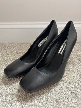 Karl Lagerfeld Women's Square Toe Pump Heels, Black, size 9 EUC